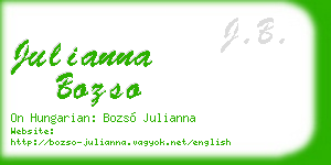 julianna bozso business card